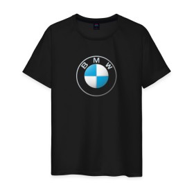 Мужская футболка хлопок с принтом BMW LOGO 2020 в Новосибирске, 100% хлопок | прямой крой, круглый вырез горловины, длина до линии бедер, слегка спущенное плечо. | bmw | bmw motorsport | bmw performance | carbon | m | motorsport | performance | sport | бмв | карбон | моторспорт | спорт