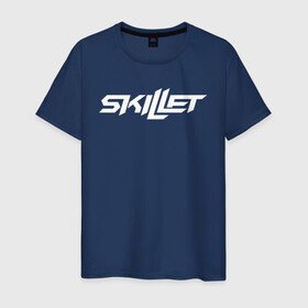 Мужская футболка хлопок с принтом Skillet Logo | Скиллет лого (Z) в Новосибирске, 100% хлопок | прямой крой, круглый вырез горловины, длина до линии бедер, слегка спущенное плечо. | Тематика изображения на принте: skillet | альтернативный метал | альтернативный рок | джен леджер | джон купер | индастриал метал | кори купер | сет моррисон | хард рок | христианский метал | христианский рок