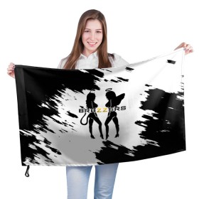 Флаг 3D с принтом Brazzers в Новосибирске, 100% полиэстер | плотность ткани — 95 г/м2, размер — 67 х 109 см. Принт наносится с одной стороны | brazzers | ананизм | бразерс | браззерс | братья | звезда | мостурба | надпись | прикол | проно хуб | сайт | с
