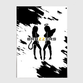 Постер с принтом Brazzers в Новосибирске, 100% бумага
 | бумага, плотность 150 мг. Матовая, но за счет высокого коэффициента гладкости имеет небольшой блеск и дает на свету блики, но в отличии от глянцевой бумаги не покрыта лаком | brazzers | ананизм | бразерс | браззерс | братья | звезда | мостурба | надпись | прикол | проно хуб | сайт | с