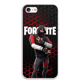 Чехол для iPhone 5/5S матовый с принтом FORTNITE IKONIK в Новосибирске, Силикон | Область печати: задняя сторона чехла, без боковых панелей | fortnite | fortnite 2 | fortnite x маршмелло | ikonik | marshmello | ninja | ninja streamer | иконик | ниндзя | фортнайт | фортнайт 2 | фортнайт глава 2