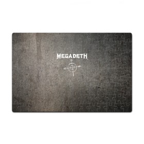 Пазл магнитный 126 элементов с принтом Megadeth в Новосибирске, полимерный материал с магнитным слоем | 126 деталей, размер изделия —  180*270 мм | dave mustaine | megadeth | music | rock | дирк вербурен | дэвид эллефсон | дэйв мастейн | кико лоурейро | мегадеф | музыка | рок | трэш метал | хард рок | хеви метал