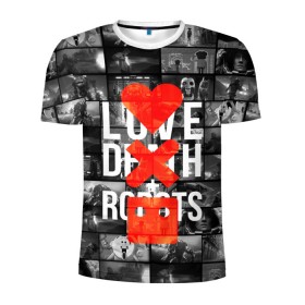 Мужская футболка 3D спортивная с принтом LOVE DEATH ROBOTS (LDR) в Новосибирске, 100% полиэстер с улучшенными характеристиками | приталенный силуэт, круглая горловина, широкие плечи, сужается к линии бедра | death | fantastic | future | ldr | love | love death and robots | love death robots | netflix | robots | sci fi | будущее | лдр | любовь | нетфликс | роботы | фантастика