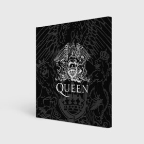 Холст квадратный с принтом QUEEN | КВИН (Z) в Новосибирске, 100% ПВХ |  | queen | rock | we will rock you | брайан мэи | группа queen | группа квин | джон дикон | квин | королева | король | роджер тейлор | рок | фредди меркьюри