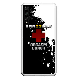 Чехол для Honor 20 с принтом Brazzers orgasm donor в Новосибирске, Силикон | Область печати: задняя сторона чехла, без боковых панелей | brazzers | ананизм | бразерс | браззерс | братья | звезда | мостурба | надпись | прикол | проно хуб | сайт | с