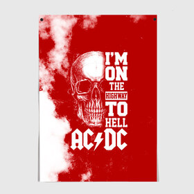 Постер с принтом Im on the highway to hell AC/DC в Новосибирске, 100% бумага
 | бумага, плотность 150 мг. Матовая, но за счет высокого коэффициента гладкости имеет небольшой блеск и дает на свету блики, но в отличии от глянцевой бумаги не покрыта лаком | ac dc | acdc | acdc ас дс | angus | back in black | highway to hell | mckinnon | young | австралийская | ангус янг | ас дс | асдс | блюз | в форме | гитара | группа | крис слэйд | метал | молния | музыка | п | певец | рок | рок н ролл