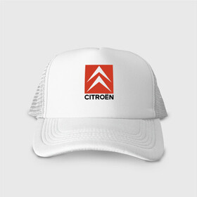 Кепка тракер с сеткой с принтом CITROEN | СИТРОЕН в Новосибирске, трикотажное полотно; задняя часть — сетка | длинный козырек, универсальный размер, пластиковая застежка | auto | c1 | c3 | c4 | c5 | citroen | jumper | авто | автомобиль | ам | джампер | машина | машины | ситроен