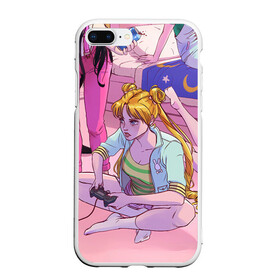 Чехол для iPhone 7Plus/8 Plus матовый с принтом SAILOR MOON в Новосибирске, Силикон | Область печати: задняя сторона чехла, без боковых панелей | anime | gaming | japan | manga | sailor moon | аниме | девочка | девушка | игра | лунная призма | манга | сейлор мун | сэйлор мун | япония