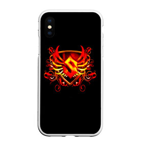 Чехол для iPhone XS Max матовый с принтом Sabaton в Новосибирске, Силикон | Область печати: задняя сторона чехла, без боковых панелей | Тематика изображения на принте: blood | fire | logo | rock | sabaton | группа | кровь | логотип | надпись | огонь | патрик йоханссон | рок | сабатон | символ | хэви метал | швеция