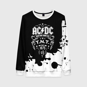 Женский свитшот 3D с принтом AC/DC T.N.T. в Новосибирске, 100% полиэстер с мягким внутренним слоем | круглый вырез горловины, мягкая резинка на манжетах и поясе, свободная посадка по фигуре | ac dc | acdc | acdc ас дс | angus | back in black | highway to hell | mckinnon | young | австралийская | ангус янг | ас дс | асдс | блюз | в форме | гитара | группа | крис слэйд | метал | молния | музыка | п | певец | рок | рок н ролл