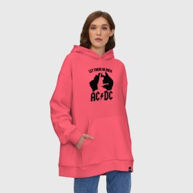 Худи SuperOversize хлопок с принтом Let there be rock в Новосибирске, 70% хлопок, 30% полиэстер, мягкий начес внутри | карман-кенгуру, эластичная резинка на манжетах и по нижней кромке, двухслойный капюшон
 | ac dc | acdc | acdc ас дс | angus | back in black | highway to hell | mckinnon | young | австралийская | ангус янг | ас дс | асдс | блюз | в форме | гитара | группа | крис слэйд | метал | молния | музыка | п | певец | рок | рок н ролл