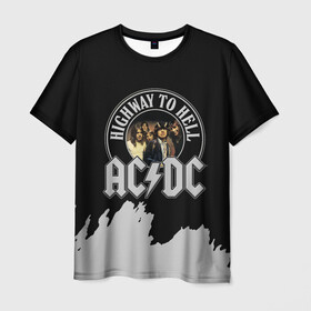 Мужская футболка 3D с принтом AC/DC в Новосибирске, 100% полиэфир | прямой крой, круглый вырез горловины, длина до линии бедер | ac dc | acdc | acdc ас дс | angus | back in black | highway to hell | mckinnon | young | австралийская | ангус янг | ас дс | асдс | блюз | в форме | гитара | группа | крис слэйд | метал | молния | музыка | п | певец | рок | рок н ролл