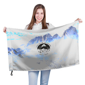 Флаг 3D с принтом Горы в Новосибирске, 100% полиэстер | плотность ткани — 95 г/м2, размер — 67 х 109 см. Принт наносится с одной стороны | Тематика изображения на принте: альпинизм | горы | палатка | скалолаз | счастье не за горами оно в горах | турист