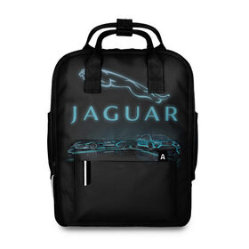 Женский рюкзак 3D с принтом Jaguar в Новосибирске, 100% полиэстер | лямки с регулируемой длиной, сверху ручки, чтобы рюкзак нести как сумку. Основное отделение закрывается на молнию, как и внешний карман. Внутри два дополнительных кармана, один из которых закрывается на молнию. По бокам два дополнительных кармашка, куда поместится маленькая бутылочка
 | auto | jaguar | xf | xk | авто | автомобиль | ам | машина | машины | ягуар