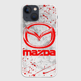 Чехол для iPhone 13 mini с принтом MAZDA RED LOGO | МАЗДА ЛОГО в Новосибирске,  |  | auto | mazda | mps | sport | авто | автомобиль | автомобильные | бренд | мазда | марка | машины | мпс | спорт