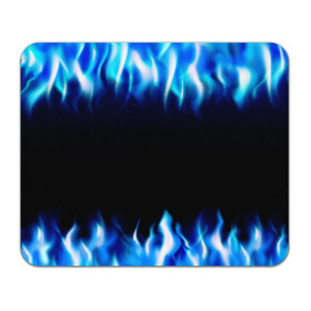 Коврик для мышки прямоугольный с принтом Синий Огонь в Новосибирске, натуральный каучук | размер 230 х 185 мм; запечатка лицевой стороны | абстракция | блеск | волны | дракон | дым | крутой | линии | неон | неоновый | ночь | огненный | огни | огонь | пламя | свет | синий | сияние | яркий