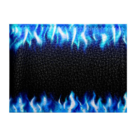 Обложка для студенческого билета с принтом Синий Огонь в Новосибирске, натуральная кожа | Размер: 11*8 см; Печать на всей внешней стороне | абстракция | блеск | волны | дракон | дым | крутой | линии | неон | неоновый | ночь | огненный | огни | огонь | пламя | свет | синий | сияние | яркий
