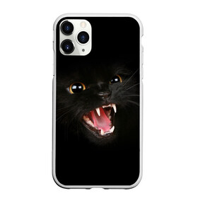Чехол для iPhone 11 Pro Max матовый с принтом Злой Котик в Новосибирске, Силикон |  | Тематика изображения на принте: angry | animal | animals | beast | black | cat | kitten | британец | британка | животное | животные | зверек | зверь | злая | злой | кот | котейка | котенок | котэ | кошка | кошки | черная