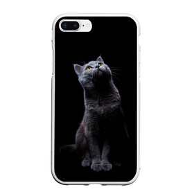 Чехол для iPhone 7Plus/8 Plus матовый с принтом Кот Британец в Новосибирске, Силикон | Область печати: задняя сторона чехла, без боковых панелей | Тематика изображения на принте: animal | animals | beast | black | cat | kitten | британец | британка | животное | животные | зверек | зверь | кот | котейка | котенок | котики | котэ | кошка | кошки | черная