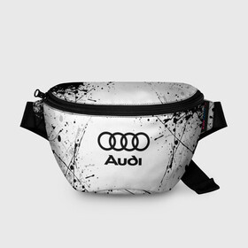 Поясная сумка 3D с принтом  AUDI в Новосибирске, 100% полиэстер | плотная ткань, ремень с регулируемой длиной, внутри несколько карманов для мелочей, основное отделение и карман с обратной стороны сумки застегиваются на молнию | audi | auto | sport | авто | автомобиль | автомобильные | ауди | бренд | марка | машины | спорт