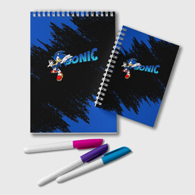 Блокнот с принтом SONIC в Новосибирске, 100% бумага | 48 листов, плотность листов — 60 г/м2, плотность картонной обложки — 250 г/м2. Листы скреплены удобной пружинной спиралью. Цвет линий — светло-серый
 | amy rose | hedgehog | sega | доктор эггман | ёж соник | ехидна наклз | метал соник | сега | соник