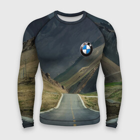 Мужской рашгард 3D с принтом BMW в Новосибирске,  |  | bmw | germany | mountains | nature | power | prestige | road | бмв | германия | горы | дорога | мощь | престиж | природа