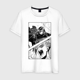 Мужская футболка хлопок с принтом Gurren lagann в Новосибирске, 100% хлопок | прямой крой, круглый вырез горловины, длина до линии бедер, слегка спущенное плечо. | anime | gurren lagann | manga. | аниме | гуррен лаганн | манга