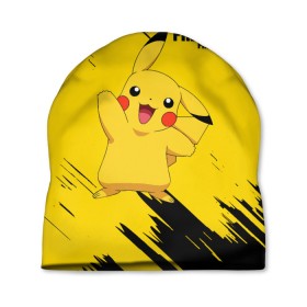 Шапка 3D с принтом PIKACHU: PIKA PIKA. в Новосибирске, 100% полиэстер | универсальный размер, печать по всей поверхности изделия | pika | pikachu | pokemons | аниме | детектив пикачу | пика | пикачу | покемон