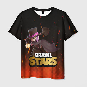 Мужская футболка 3D с принтом Brawl stars Mortis Мортис в Новосибирске, 100% полиэфир | прямой крой, круглый вырез горловины, длина до линии бедер | brawl | brawl stars | brawlstars | brawl_stars | jessie | mortis | бравл | бравлстарс | мортис