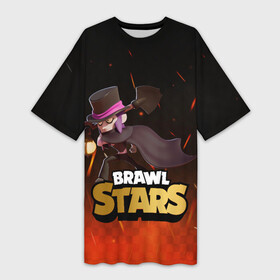 Платье-футболка 3D с принтом Brawl stars Mortis Мортис в Новосибирске,  |  | Тематика изображения на принте: brawl | brawl stars | brawlstars | brawl_stars | jessie | mortis | бравл | бравлстарс | мортис