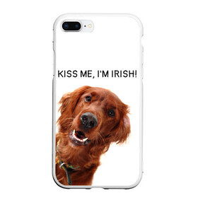 Чехол для iPhone 7Plus/8 Plus матовый с принтом Ирландский сеттер в Новосибирске, Силикон | Область печати: задняя сторона чехла, без боковых панелей | Тематика изображения на принте: irish | kiss me | kiss me im irish | ирландец | ирландия | ирландский | ирландский сеттер | красный сеттер | поцелуй меня я ирландец | рыжий сеттер | сеттер