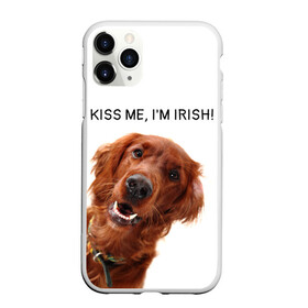 Чехол для iPhone 11 Pro Max матовый с принтом Ирландский сеттер в Новосибирске, Силикон |  | irish | kiss me | kiss me im irish | ирландец | ирландия | ирландский | ирландский сеттер | красный сеттер | поцелуй меня я ирландец | рыжий сеттер | сеттер