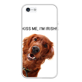 Чехол для iPhone 5/5S матовый с принтом Ирландский сеттер в Новосибирске, Силикон | Область печати: задняя сторона чехла, без боковых панелей | irish | kiss me | kiss me im irish | ирландец | ирландия | ирландский | ирландский сеттер | красный сеттер | поцелуй меня я ирландец | рыжий сеттер | сеттер