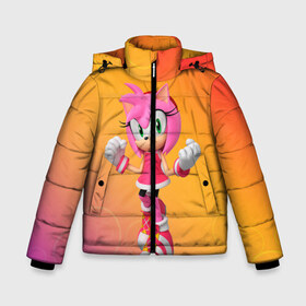 Зимняя куртка для мальчиков 3D с принтом Эми - Соник в Новосибирске, ткань верха — 100% полиэстер; подклад — 100% полиэстер, утеплитель — 100% полиэстер | длина ниже бедра, удлиненная спинка, воротник стойка и отстегивающийся капюшон. Есть боковые карманы с листочкой на кнопках, утяжки по низу изделия и внутренний карман на молнии. 

Предусмотрены светоотражающий принт на спинке, радужный светоотражающий элемент на пуллере молнии и на резинке для утяжки | Тематика изображения на принте: amy | art | game | gameplay | gift | sonic | детская футболка | ежик | женская | игра | мужская | подарка | соник | фильм | эми