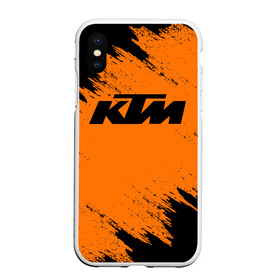 Чехол для iPhone XS Max матовый с принтом KTM в Новосибирске, Силикон | Область печати: задняя сторона чехла, без боковых панелей | enduro | ktm | moto | motocycle | sportmotorcycle | ктм | мото | мотоспорт