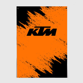 Постер с принтом KTM в Новосибирске, 100% бумага
 | бумага, плотность 150 мг. Матовая, но за счет высокого коэффициента гладкости имеет небольшой блеск и дает на свету блики, но в отличии от глянцевой бумаги не покрыта лаком | enduro | ktm | moto | motocycle | sportmotorcycle | ктм | мото | мотоспорт
