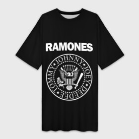 Платье-футболка 3D с принтом RAMONES | РАМОНЕС в Новосибирске,  |  | Тематика изображения на принте: america | ramones | rock | usa | америка | джонни рамон | джоуи рамон | ди ди рамон | клем бурк | кристофер уорд | марки рамон | рамоунз | ричи рамон | рок | сша | томми рамон