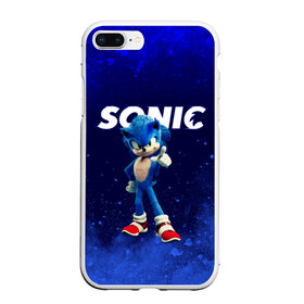 Чехол для iPhone 7Plus/8 Plus матовый с принтом SONIC в Новосибирске, Силикон | Область печати: задняя сторона чехла, без боковых панелей | Тематика изображения на принте: animal | games | hedgehog | sega | sonic | speed | speed sonic | быстрый ёж | ёж | ёжик | игры | персонаж | сега | синий ёж | скорость | соник