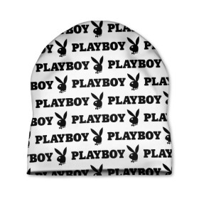 Шапка 3D с принтом PLAYBOY в Новосибирске, 100% полиэстер | универсальный размер, печать по всей поверхности изделия | brand | brazzers | fake taxi | faketaxi | hub | mode | playboy | бразерс | бренд | мода | фейк такси