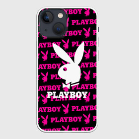 Чехол для iPhone 13 mini с принтом PLAYBOY | ПЛЕЙБОЙ (Z) в Новосибирске,  |  | Тематика изображения на принте: brand | brazzers | fake taxi | faketaxi | hub | mode | playboy | бразерс | бренд | мода | фейк такси