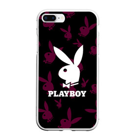 Чехол для iPhone 7Plus/8 Plus матовый с принтом PLAYBOY в Новосибирске, Силикон | Область печати: задняя сторона чехла, без боковых панелей | brand | brazzers | fake taxi | faketaxi | hub | mode | playboy | бразерс | бренд | мода | фейк такси