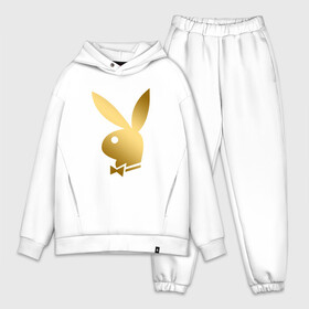 Мужской костюм хлопок OVERSIZE с принтом PLAYBOY GOLD | ЗОЛОТОЙ ПЛЕЙБОЙ (Z) в Новосибирске,  |  | brand | brazzers | fake taxi | faketaxi | hub | mode | playboy | бразерс | бренд | мода | фейк такси