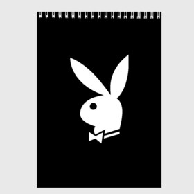 Скетчбук с принтом PLAYBOY в Новосибирске, 100% бумага
 | 48 листов, плотность листов — 100 г/м2, плотность картонной обложки — 250 г/м2. Листы скреплены сверху удобной пружинной спиралью | brand | brazzers | fake taxi | faketaxi | hub | mode | playboy | бразерс | бренд | мода | фейк такси