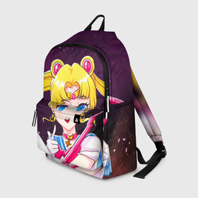 Рюкзак 3D с принтом Sailor Moon в Новосибирске, 100% полиэстер | лямки с регулируемой длиной, сверху петелька, чтобы рюкзак можно было повесить на вешалку. Основное отделение закрывается на молнию, как и внешний карман. Внутри два дополнительных кармана, один из которых закрывается на молнию. По бокам два дополнительных кармашка | anime | japan | manga | sailor moon | аниме | девочка | девушка | луна | лунная призма | манга | сейлор мун | сэйлор мун | япония