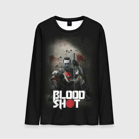 Мужской лонгслив 3D с принтом BloodShot в Новосибирске, 100% полиэстер | длинные рукава, круглый вырез горловины, полуприлегающий силуэт | Тематика изображения на принте: bloodshot | valiant | vin diesel | бладшот | вин дизель | кино | фильм | фильм 2020