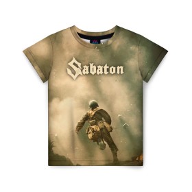 Детская футболка 3D с принтом Sabaton в Новосибирске, 100% гипоаллергенный полиэфир | прямой крой, круглый вырез горловины, длина до линии бедер, чуть спущенное плечо, ткань немного тянется | Тематика изображения на принте: battle | panzerkampf | primo victoria | sabaton | the art of war | the great war | атака мертвецов | бисмарк | броден | войны | группа | йоаким | латный ботинок | метал | ночные ведьмы | пауэр | рок | рыцарские доспехи | сабатон