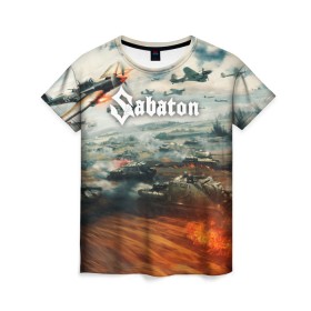 Женская футболка 3D с принтом Sabaton в Новосибирске, 100% полиэфир ( синтетическое хлопкоподобное полотно) | прямой крой, круглый вырез горловины, длина до линии бедер | battle | panzerkampf | primo victoria | sabaton | the art of war | the great war | атака мертвецов | бисмарк | броден | войны | группа | йоаким | латный ботинок | метал | ночные ведьмы | пауэр | рок | рыцарские доспехи | сабатон