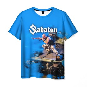 Мужская футболка 3D с принтом Sabaton в Новосибирске, 100% полиэфир | прямой крой, круглый вырез горловины, длина до линии бедер | Тематика изображения на принте: 