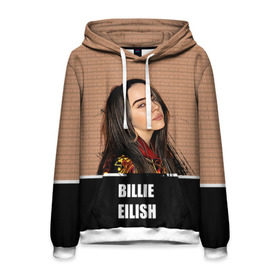 Мужская толстовка 3D с принтом Billie Eilish в Новосибирске, 100% полиэстер | двухслойный капюшон со шнурком для регулировки, мягкие манжеты на рукавах и по низу толстовки, спереди карман-кенгуру с мягким внутренним слоем. | billie eilish | билли айлиш | музыка