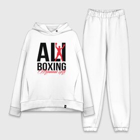 Женский костюм хлопок Oversize с принтом Muhammad Ali в Новосибирске,  |  | ali | boxer | boxing | muhammad | али | бокс | боксер | мухаммед